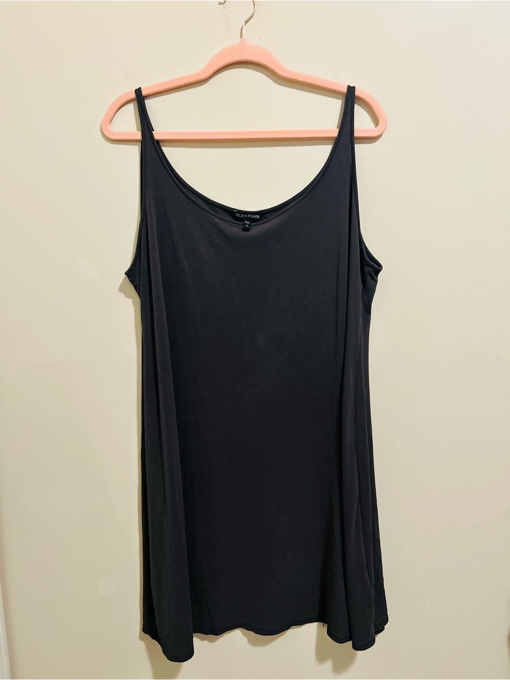 Eileen Fisher Charcoal Slip Camisole Tank Dress